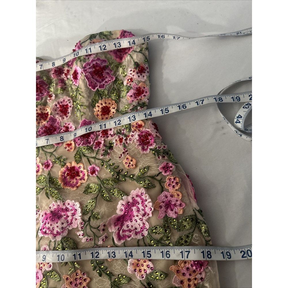 NWT MAC DUGGAL [ 6 ] 20652 Strapless Sheer Bustier Embroidered Mermaid Gown Rose - Picture 6 of 16
